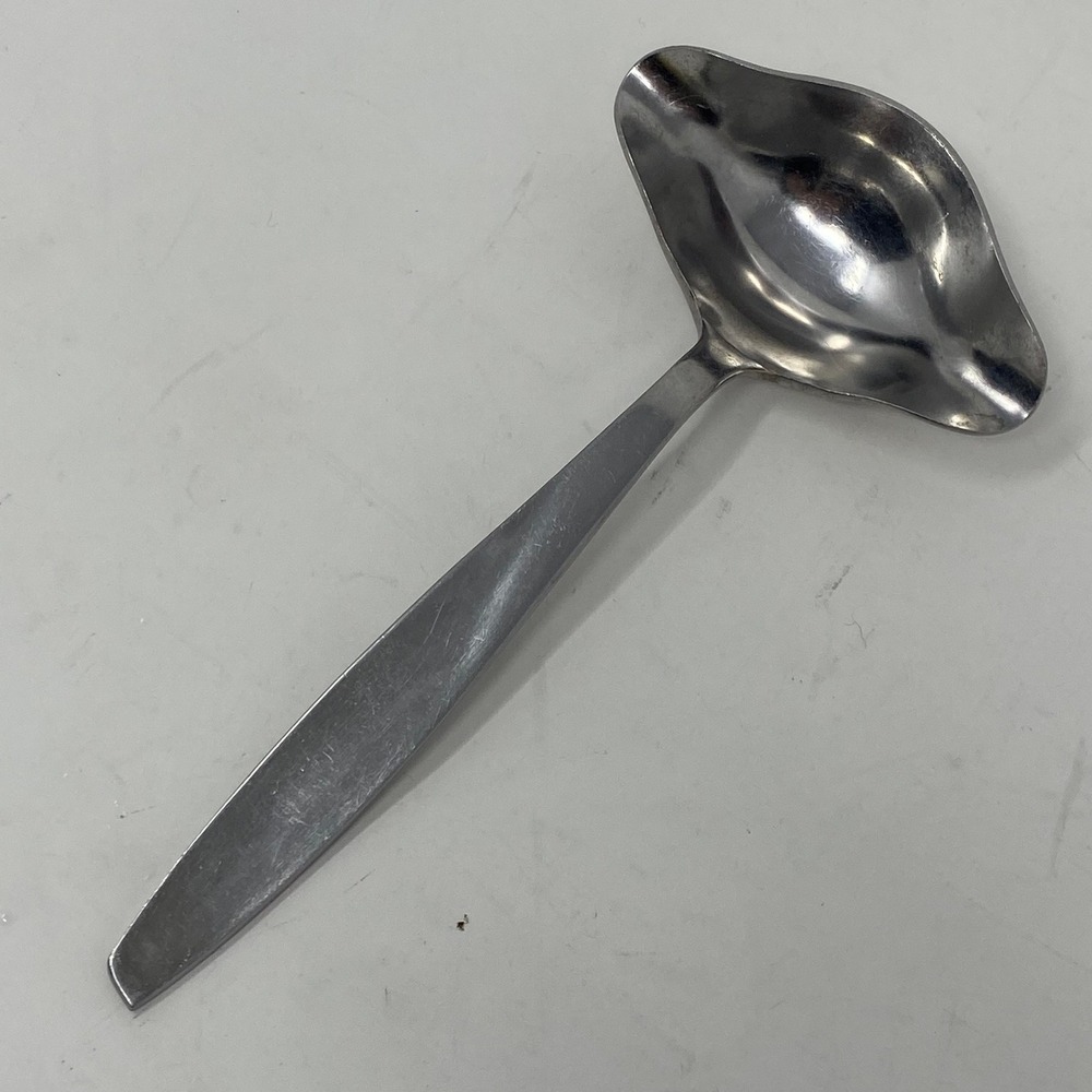 Vtg Crestmark Japan Stainless Steel Gravy Sauce Ladle Serving Spoon 7.25" MCM
